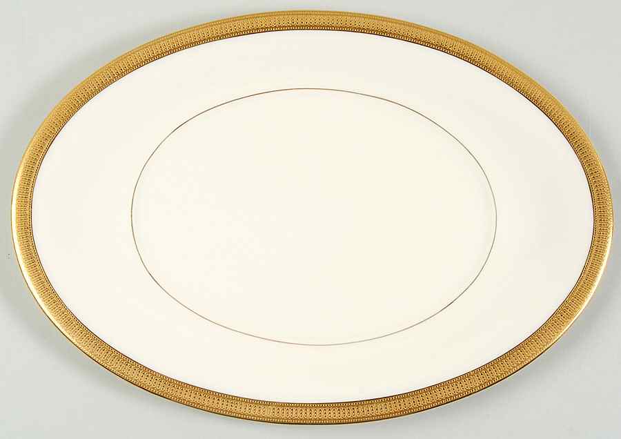 J19 Cream 14" Oval Serving Platter by Lenox-1