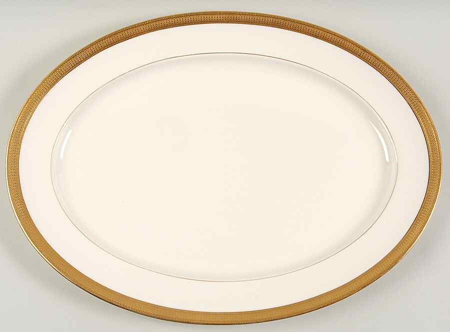J19 Cream 16" Oval Serving Platter by Lenox-1