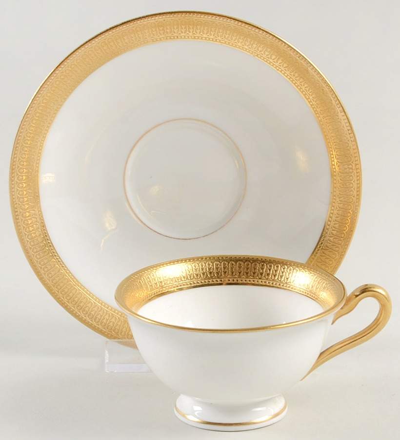 J19 White Footed Demitasse Cup & Saucer Set by Lenox-1