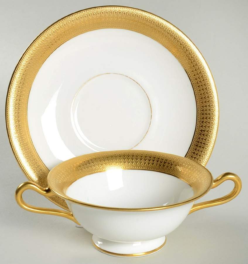 J20 Footed Bouillon Cup & Saucer by Lenox-1