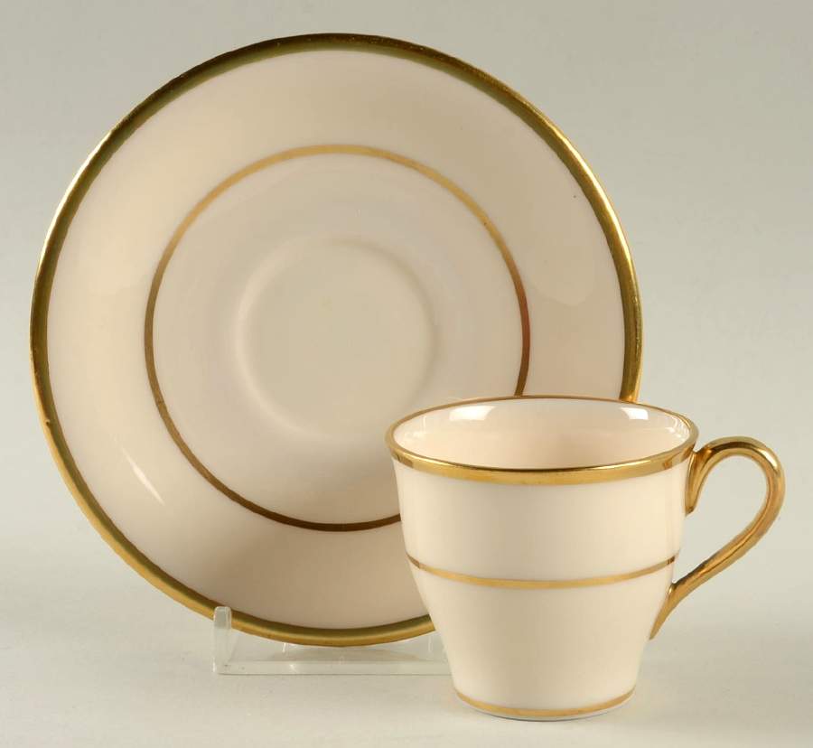 J34 Flat Demitasse Cup & Saucer Set by Lenox-1