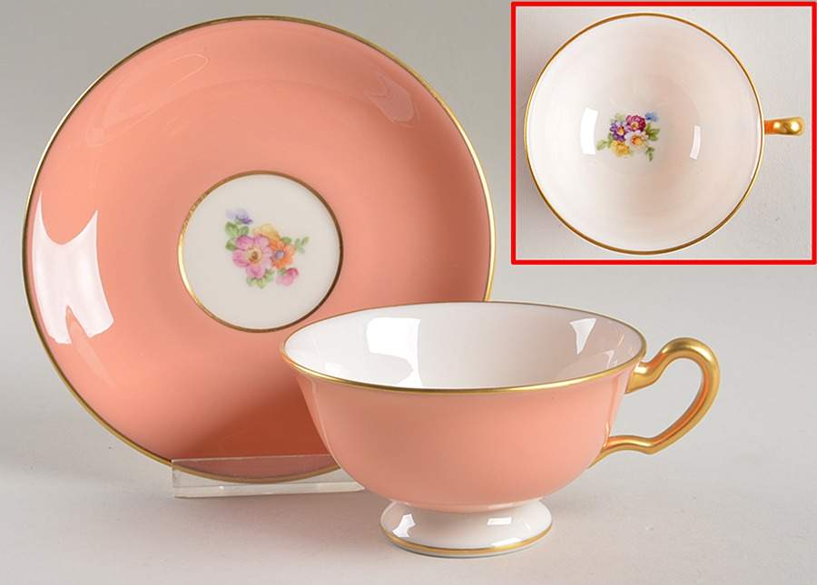 J344 Footed Cup & Saucer Set by Lenox-1