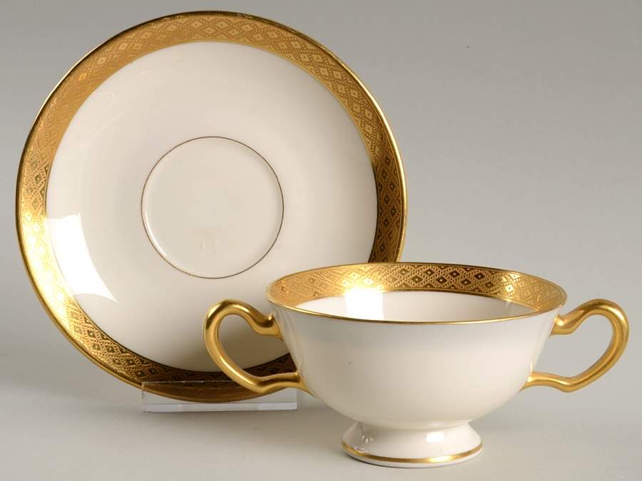 J383 Footed Bouillon Cup & Saucer by Lenox-1