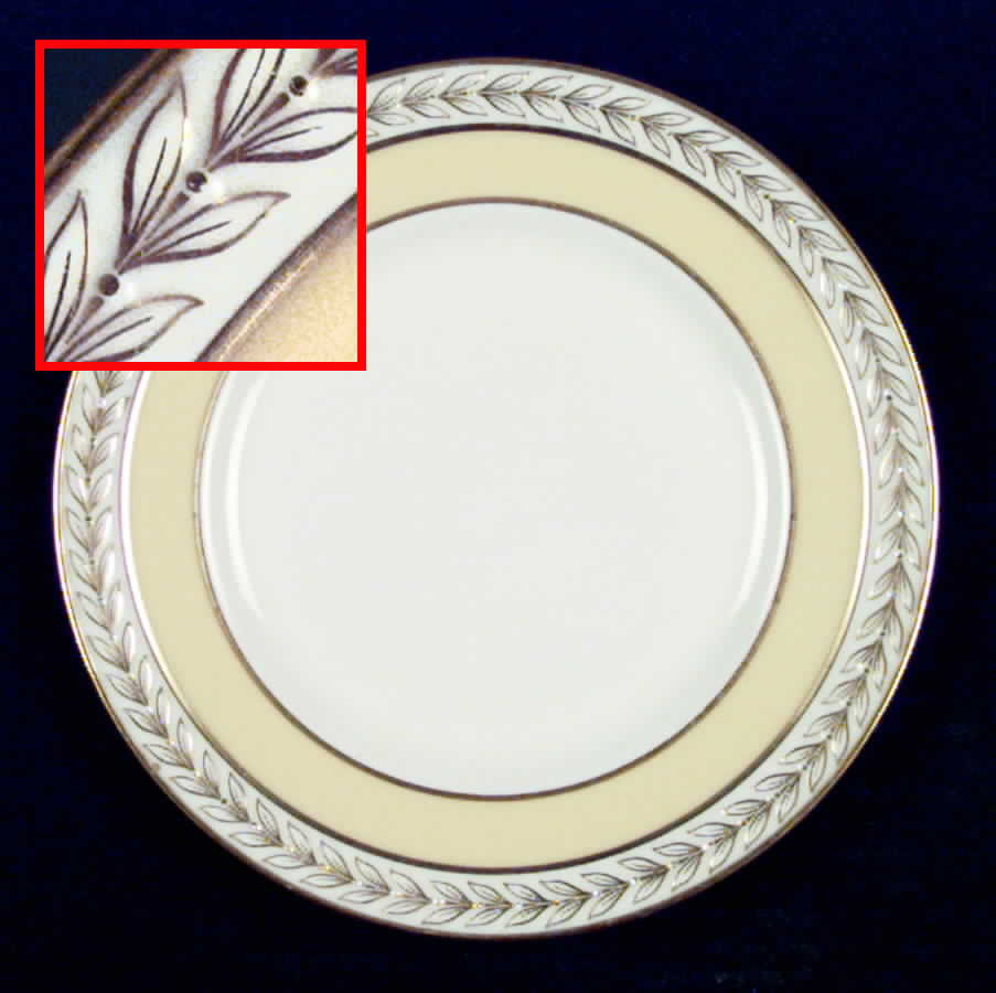 Fontaine Yellow (Embossed Gold Laurel) Salad Plate by Lenox-1