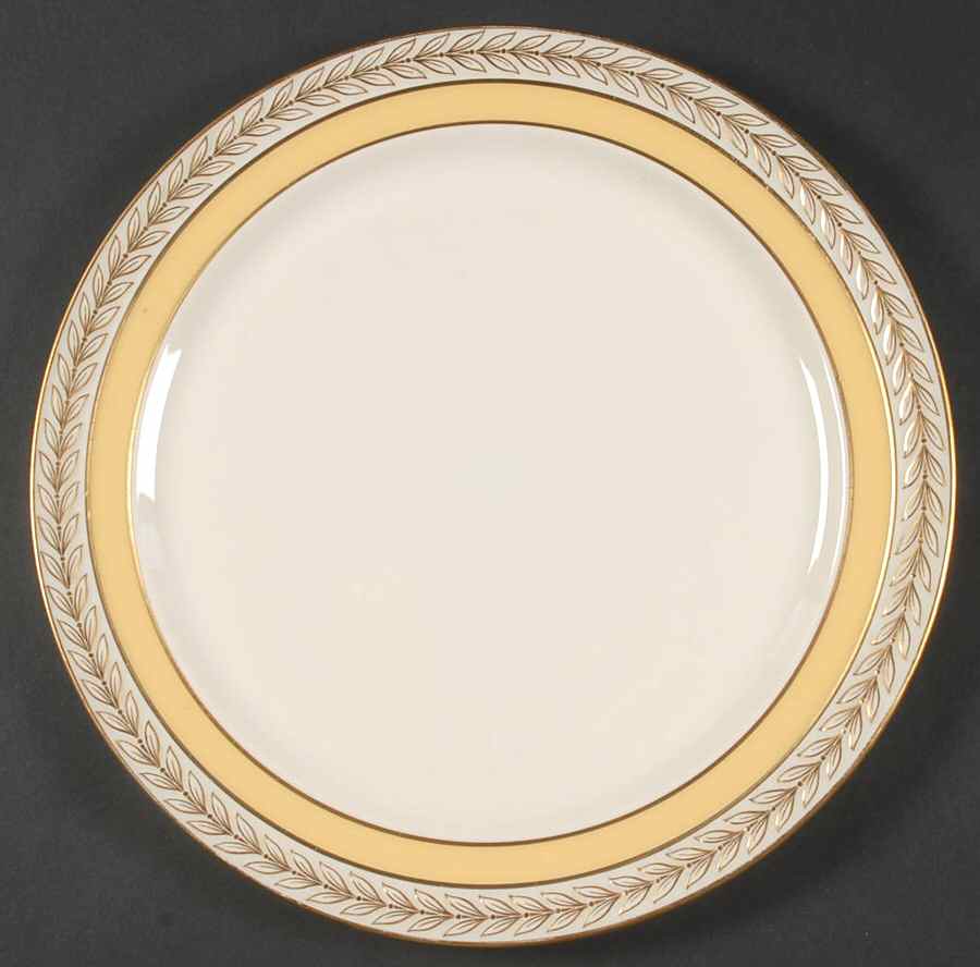 Fontaine Yellow (Embossed Gold Laurel) 12" Chop Plate (Round Platter) by Lenox-1