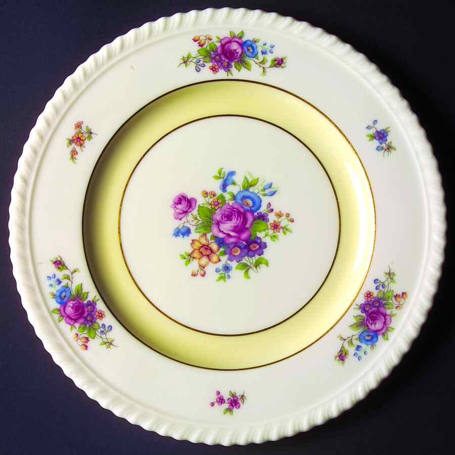 Gadroon Rose Cream Band Luncheon Plate by Lenox-1