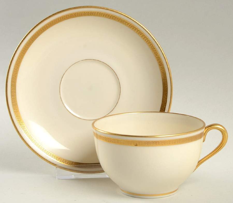 J53 Flat Cup & Saucer Set by Lenox-1