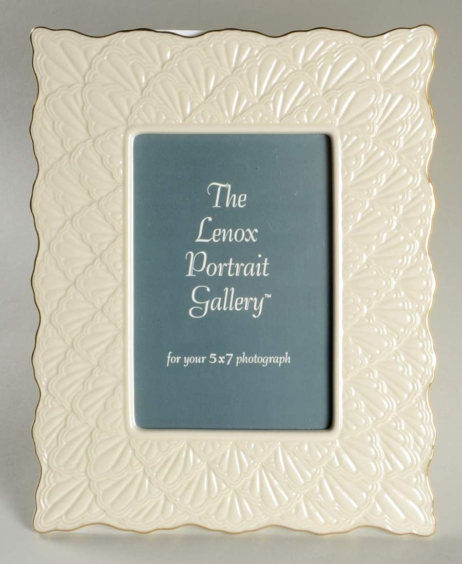 Jacquard Gold Frame-Holds 5" X 7" by Lenox-1
