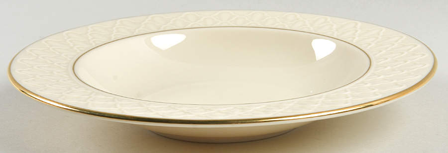 Jacquard Gold Rim Soup Bowl by Lenox-1