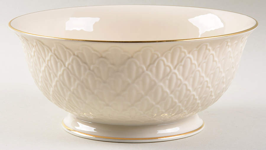 Jacquard Gold 8" Round Vegetable Bowl by Lenox-1