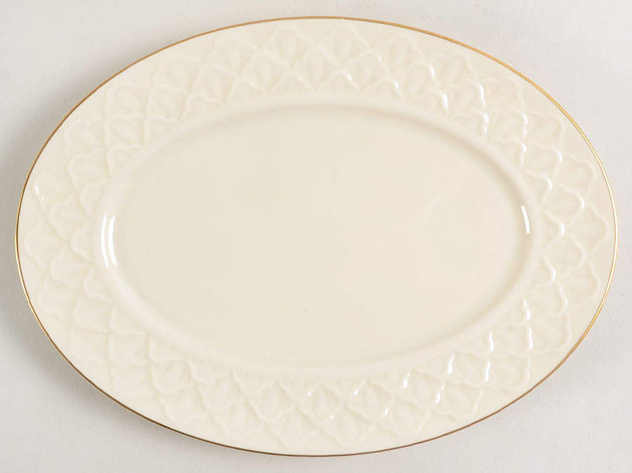 Jacquard Gold Relish/Gravy Underplate by Lenox-1