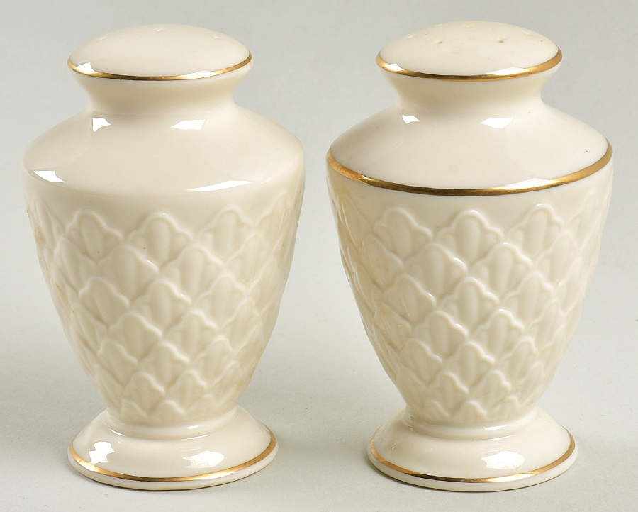 Jacquard Gold Salt & Pepper Set by Lenox-1