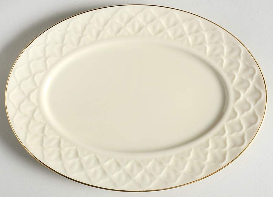Jacquard Gold Relish/Gravy Underplate by Lenox-1