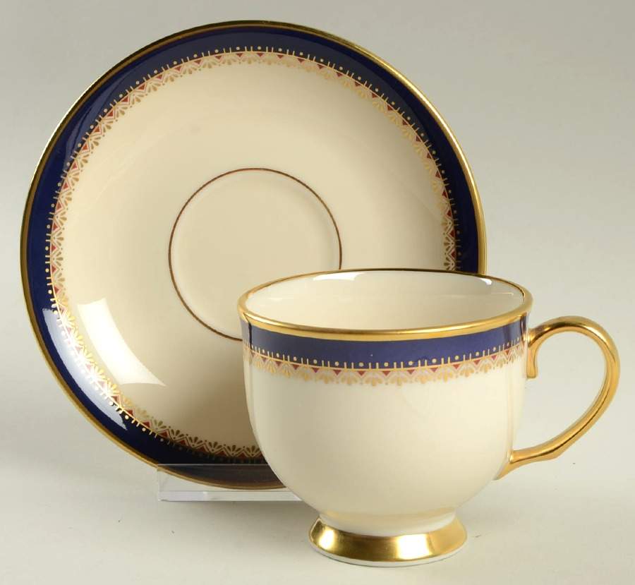 Jefferson Footed Cup & Saucer Set by Lenox-1