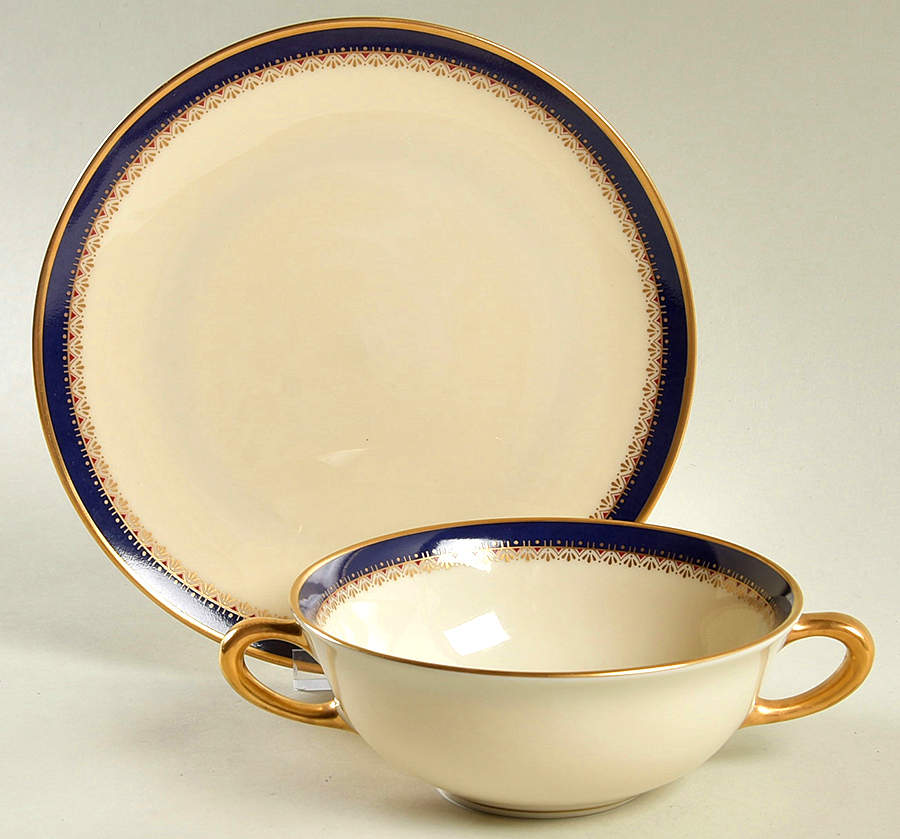 Jefferson Flat Cream Soup Bowl & Saucer Set by Lenox-1