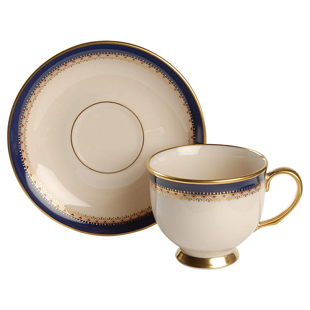 Jefferson Footed Cup & Saucer Set by Lenox-1