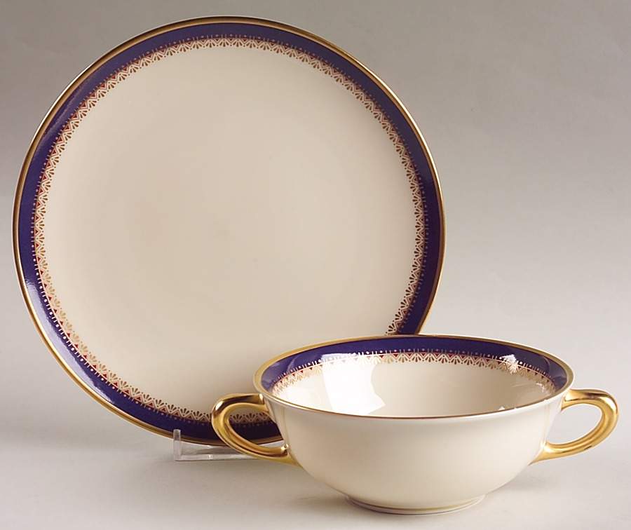 Jefferson Flat Cream Soup Bowl & Saucer Set by Lenox-1