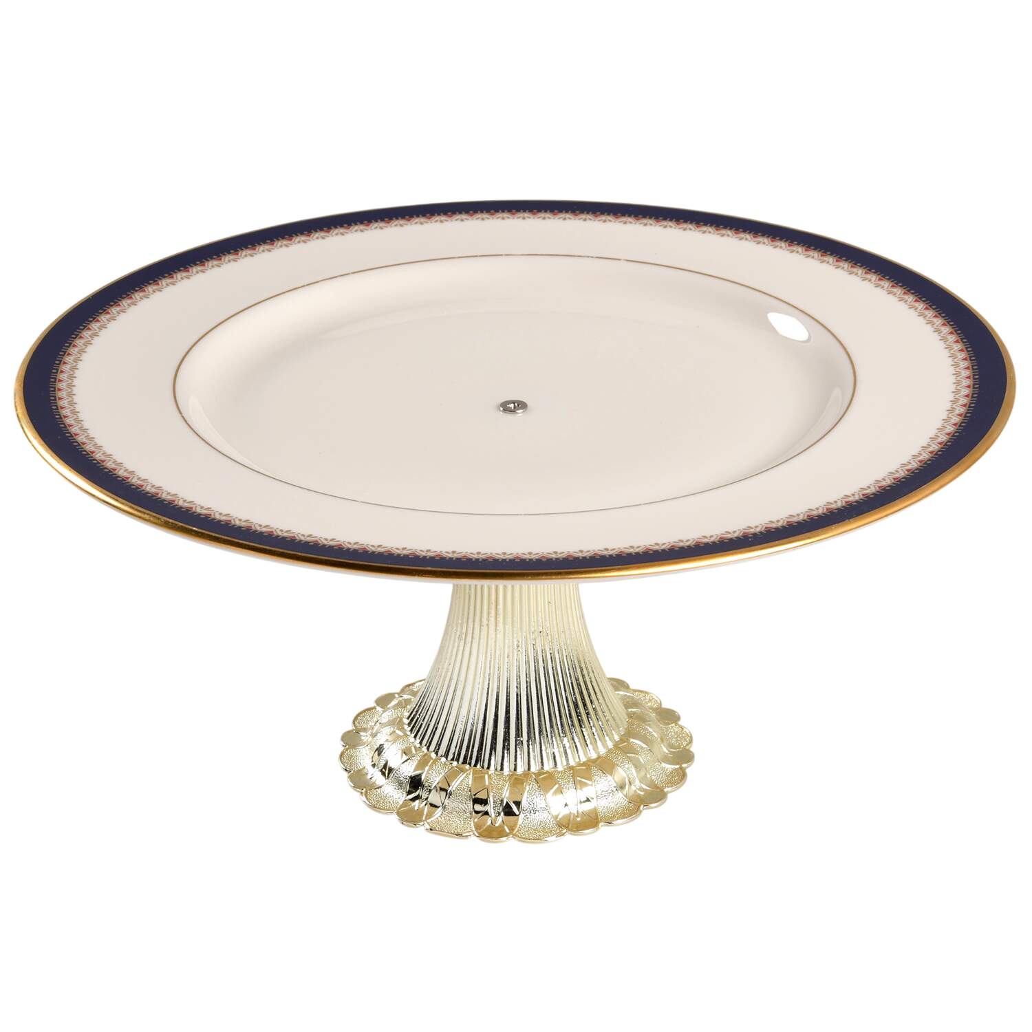 Jefferson Cake Stand with 4"-5" Metal Pedestal  Hc by Lenox-1