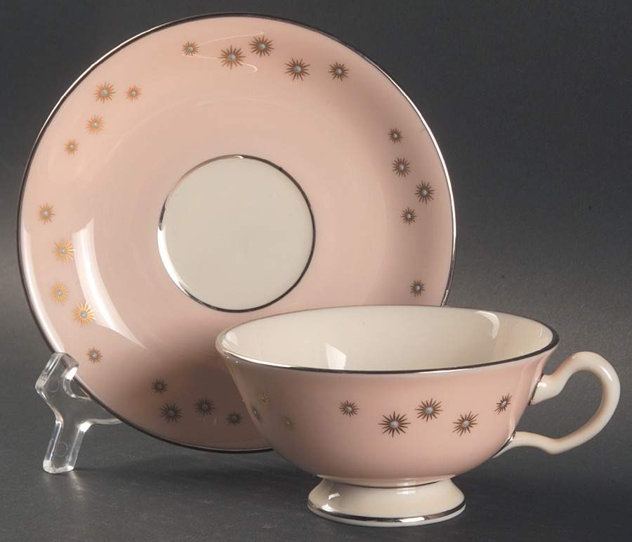 Jewel Footed Cup & Saucer Set by Lenox-1