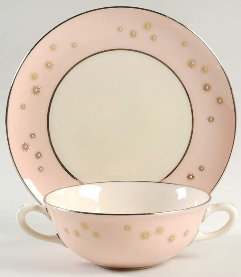 Jewel Flat Cream Soup Bowl & Saucer Set by Lenox-1