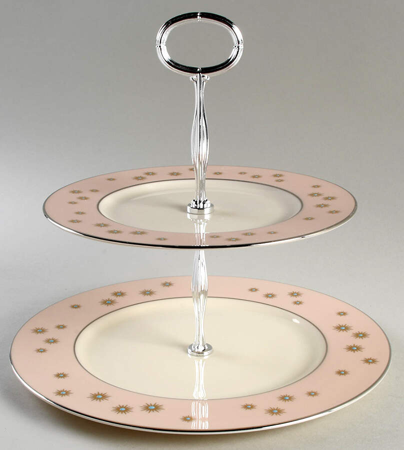 Jewel 6 5/8"-10"  2 Tiered Serving Tray (Dp, Sp) HC by Lenox-1