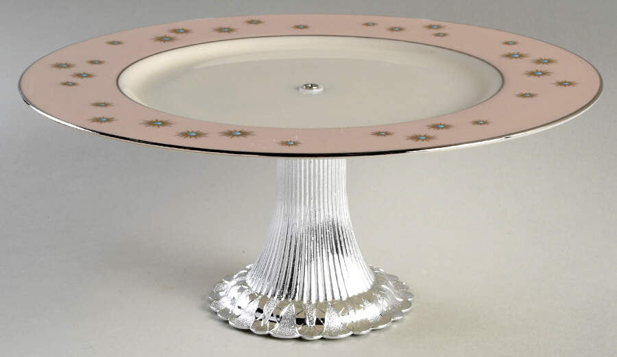 Jewel Cake Stand with 4"-5" Metal Pedestal  Hc by Lenox-1