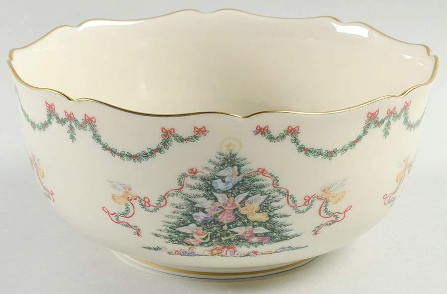 Joys of Christmas Giftware 8" Round Vegetable Bowl by Lenox-1