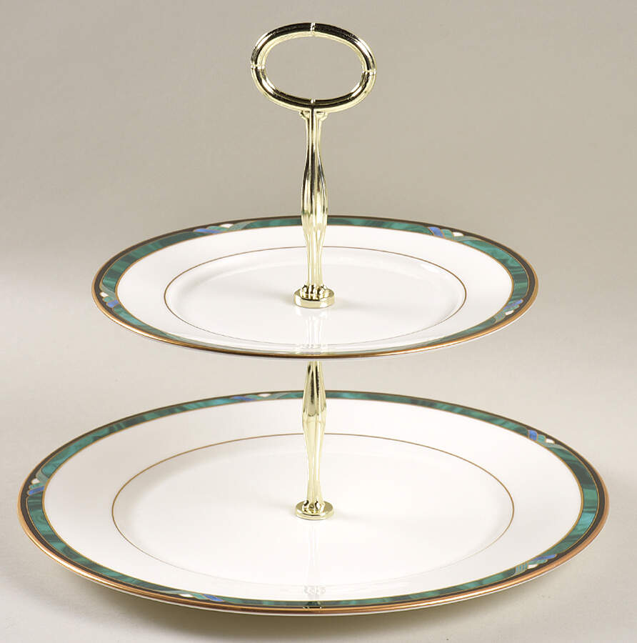 Kelly 6 5/8"-10"  2 Tiered Serving Tray (Dp, Sp) HC by Lenox-1