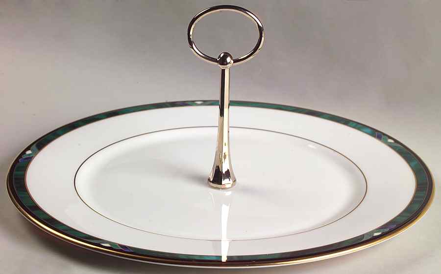 Kelly Round Serving Plate with Handle (DP) by Lenox-1