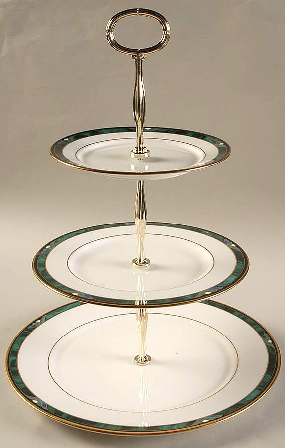 Kelly 13 7/8"-14 1/4" 3-Tiered Serving Tray(DP,SP,BB) HC by Lenox-1