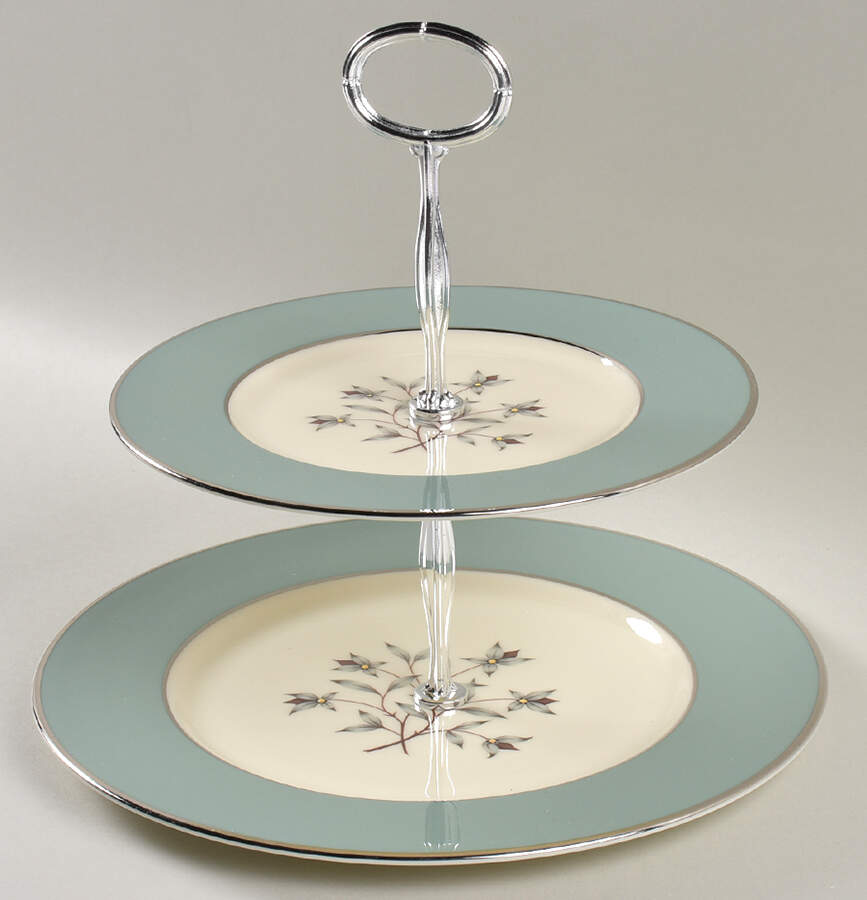 Kingsley 6 5/8"-10"  2 Tiered Serving Tray (Dp, Sp) HC by Lenox-1