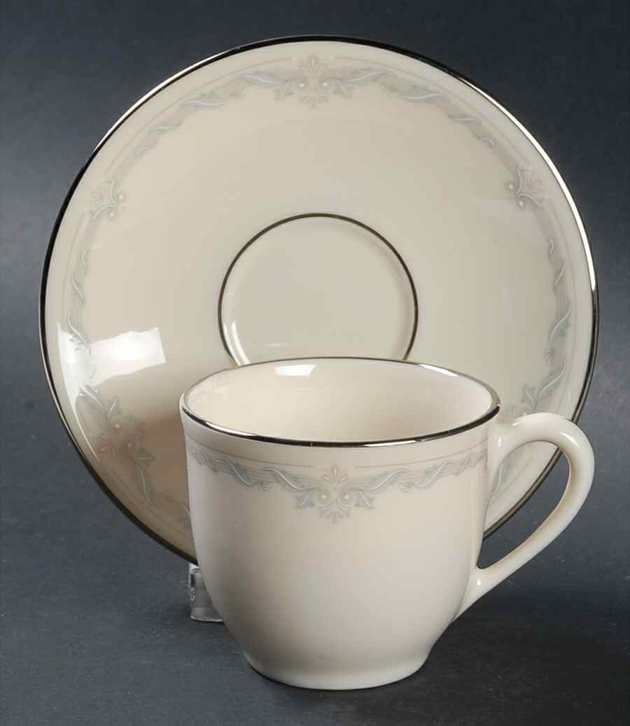 Kingston Flat Demitasse Cup & Saucer Set by Lenox-1