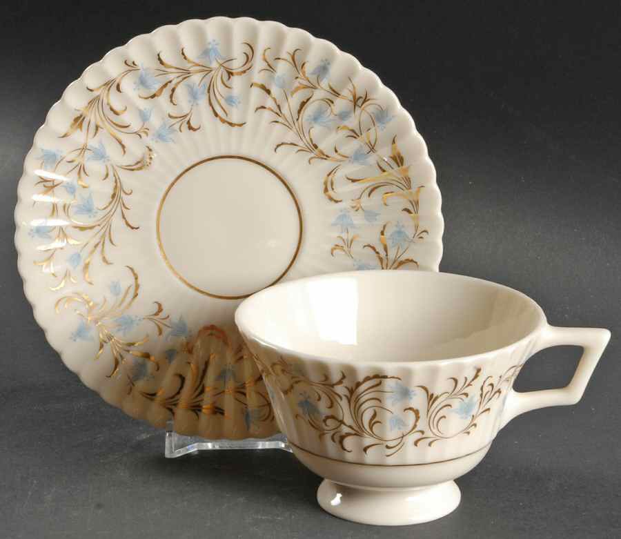 Lafayette Footed Cup & Saucer Set by Lenox-1