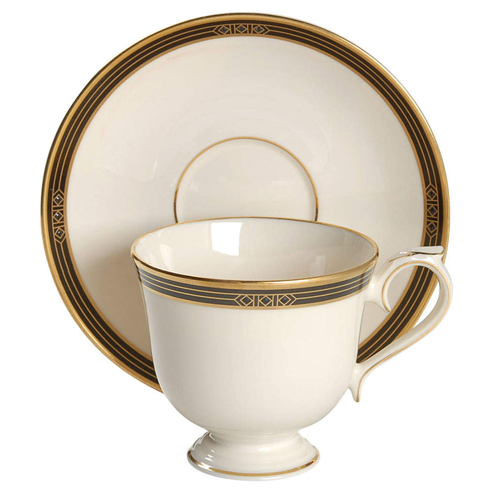 Langdon Gate Footed Cup & Saucer Set by Lenox-1