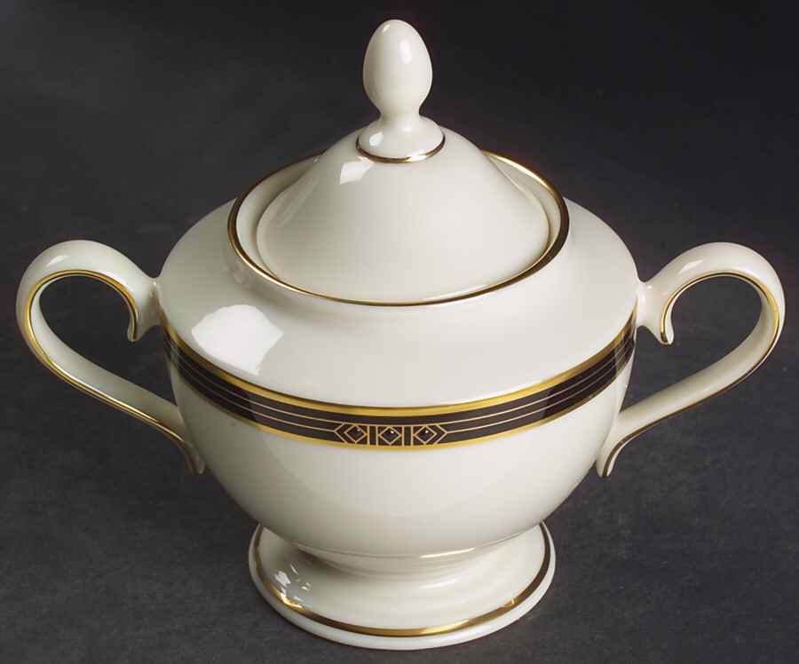 Langdon Gate 1999 Shape Sugar Bowl & Lid by Lenox-1