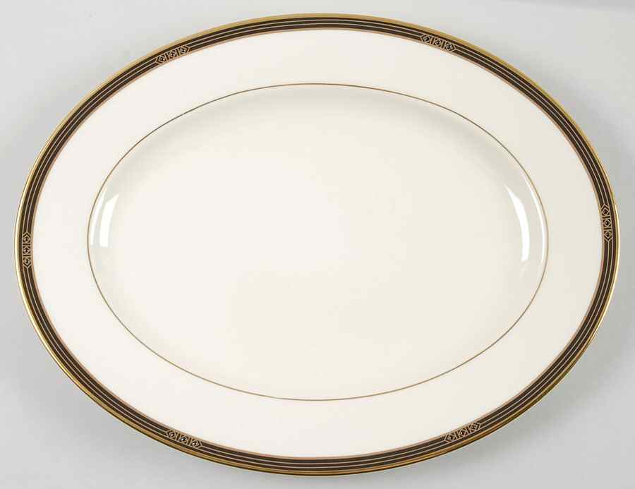 Langdon Gate 13" 99 Shape Oval Serving Platter by Lenox-1