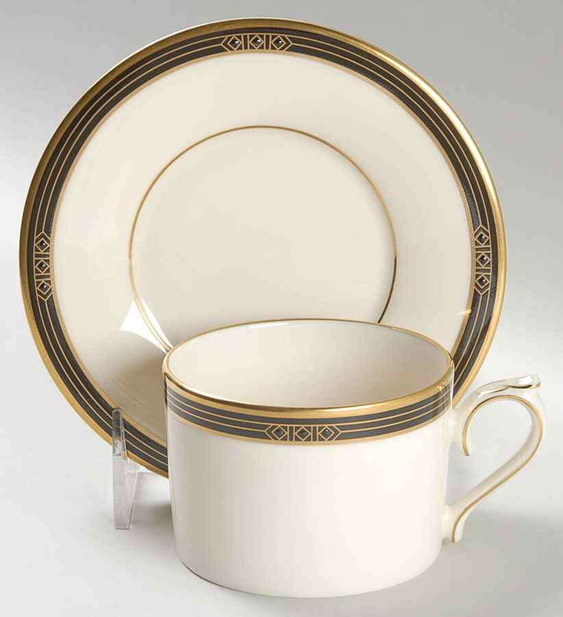 Langdon Gate Flat Cup & Saucer Set by Lenox-1