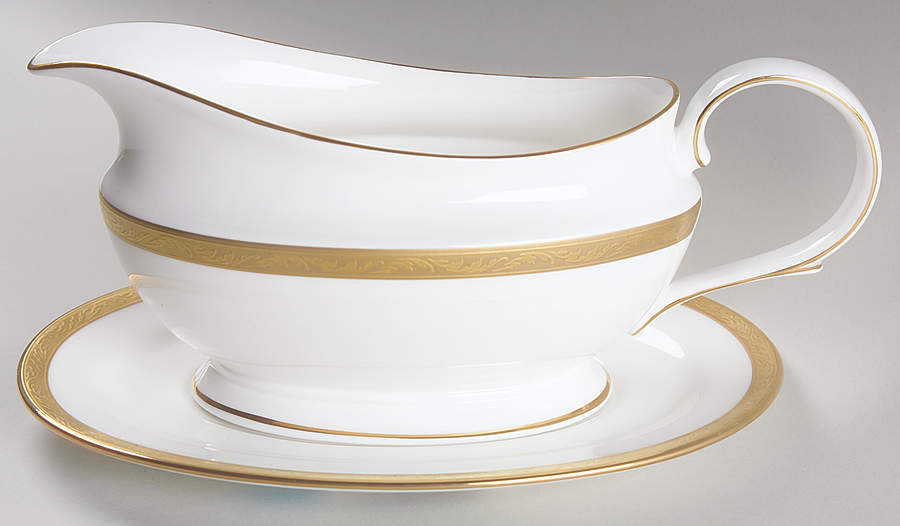Landmark Gold Gravy Boat & Underplate by Lenox-1
