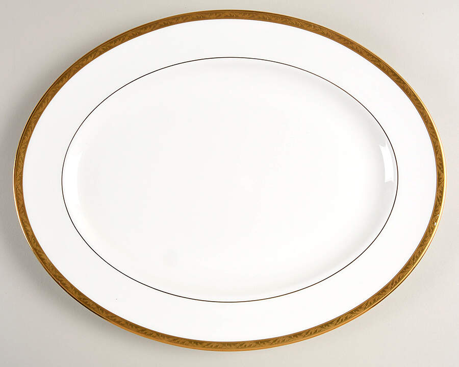 Landmark Gold 16" Oval Serving Platter by Lenox-1