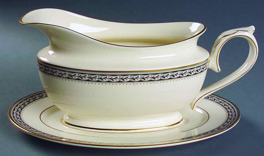 Laurenwood Place Gravy Boat & Underplate by Lenox-1