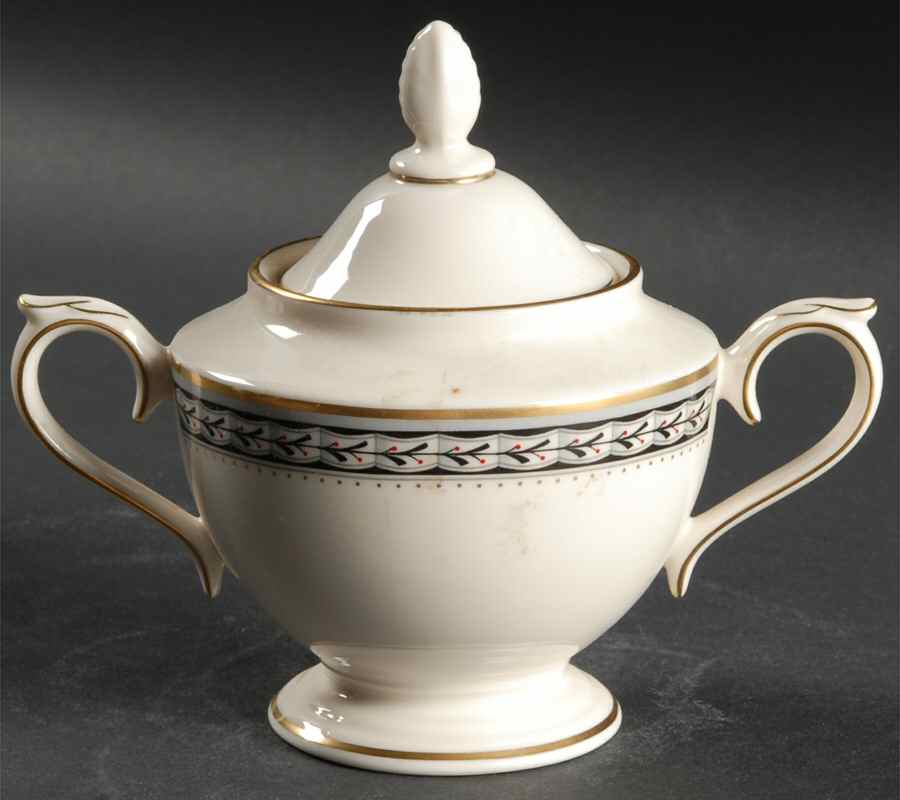 Laurenwood Place Sugar Bowl & Lid by Lenox-1