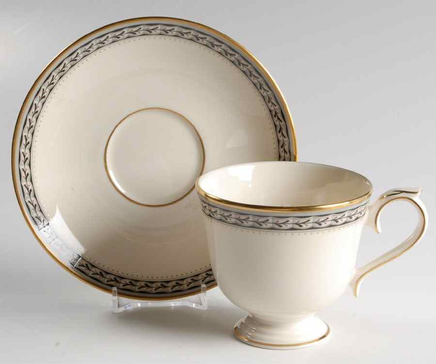 Laurenwood Place Footed Cup & Saucer Set by Lenox-1