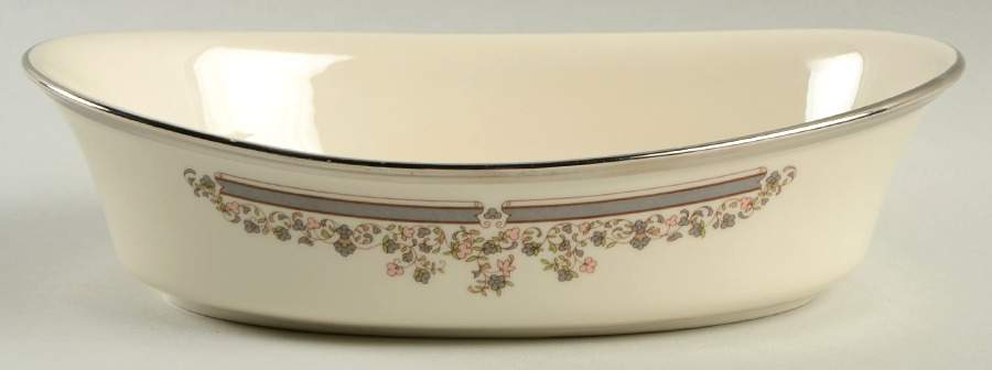 Lace Point 8" Oval Vegetable Bowl by Lenox-1