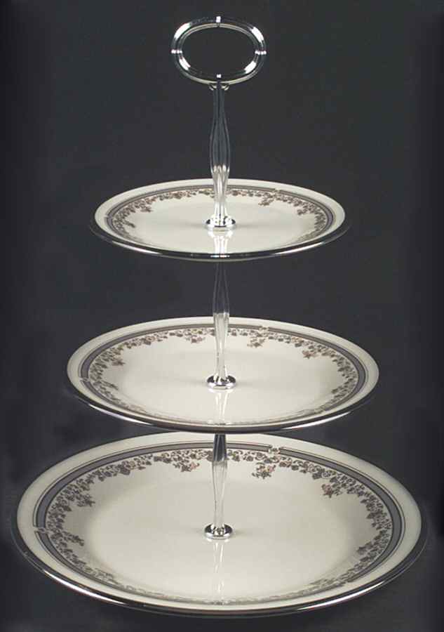 Lace Point 13 7/8"-14 1/4" 3-Tiered Serving Tray(DP,SP,BB) HC by Lenox-1
