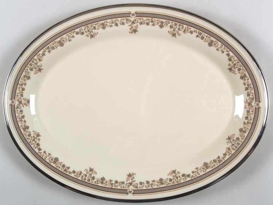 Lace Point 17" Oval Serving Platter by Lenox-1