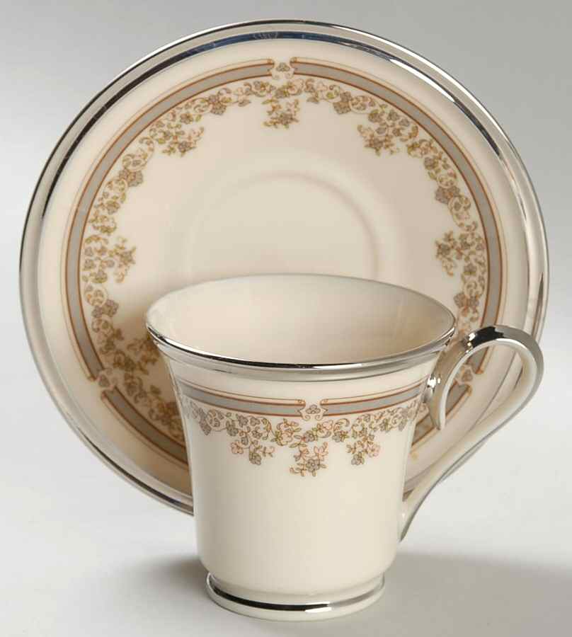 Lace Point Footed Demitasse Cup & Saucer Set by Lenox-1