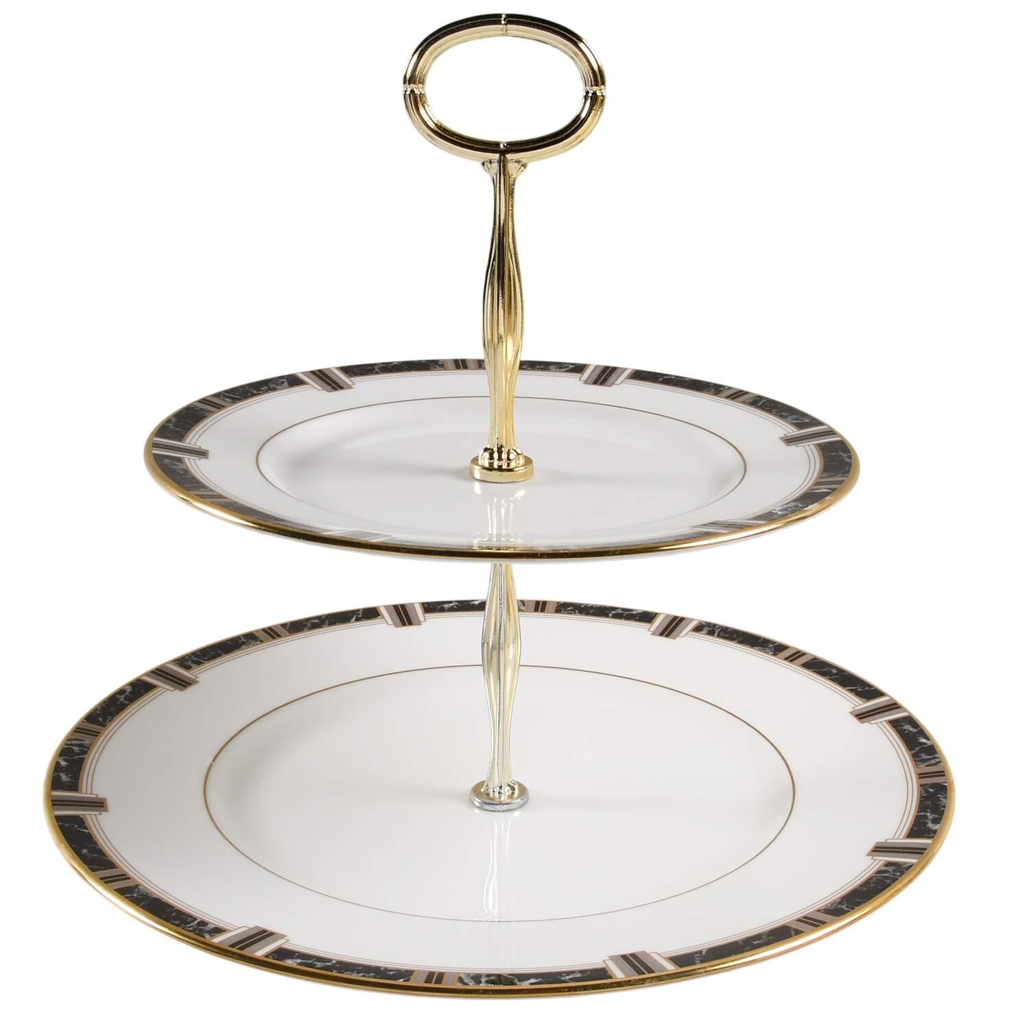 Lenox Classic Modern 6 5/8"-10"  2 Tiered Serving Tray (Dp, Sp) HC by Lenox-1