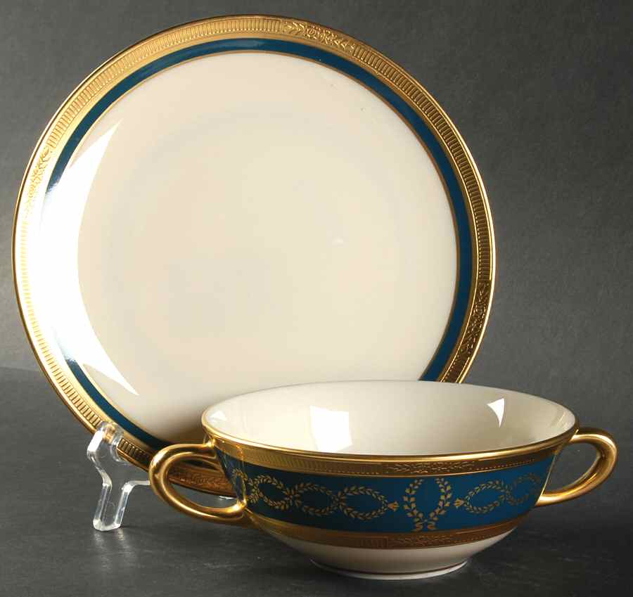 Lenox Heritage Flat Cream Soup Bowl & Saucer Set by Lenox-1