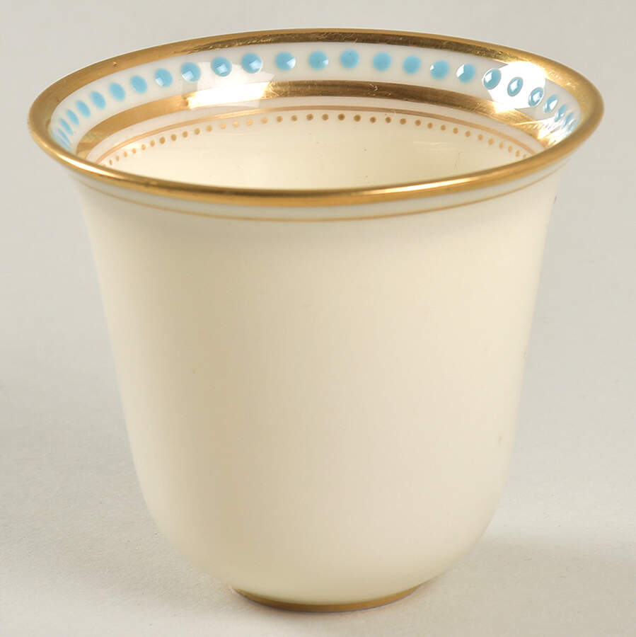 Lenox Liners (Cream, Gold Trim) Enamelled Bell Shape Demitasse Liner by Lenox-1
