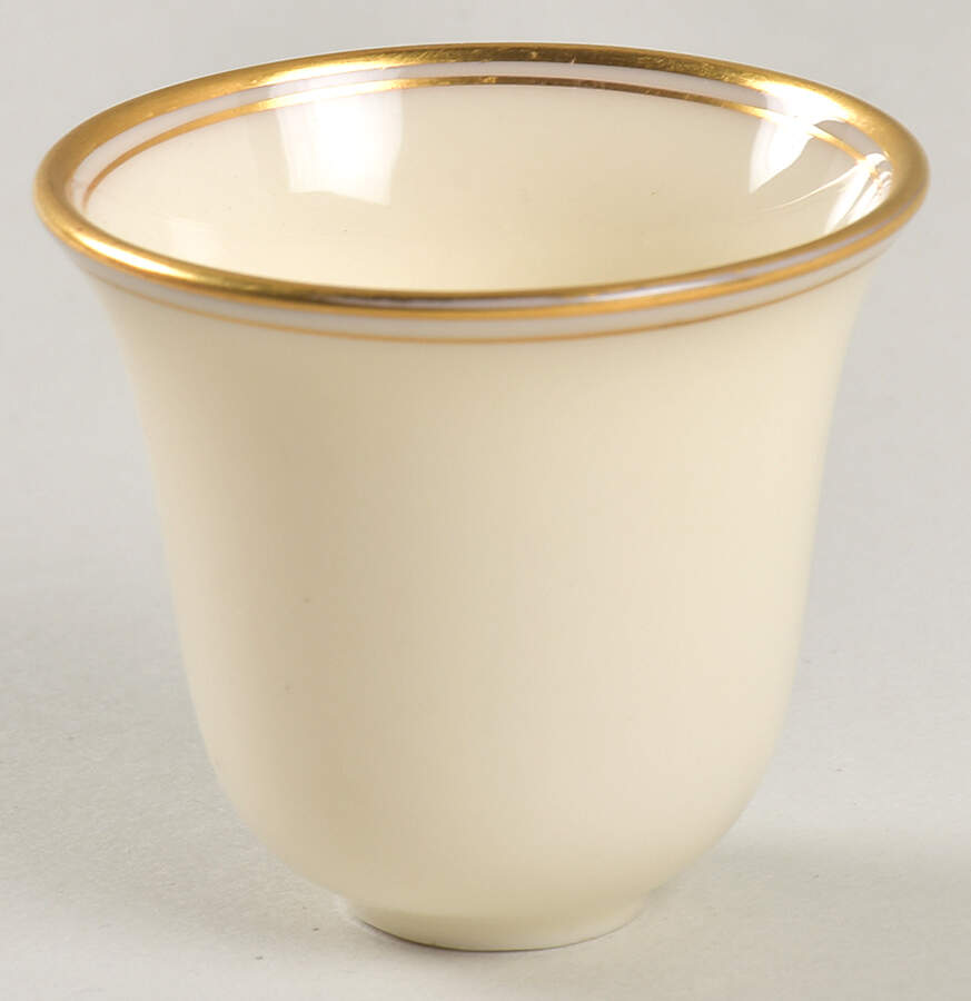 Lenox Liners (Cream, Gold Trim) Decoration #86 Bell Shape Demitasse Liner by Lenox-1
